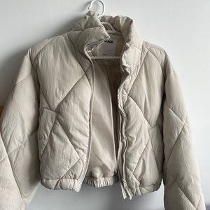 Ivory puffer coat